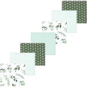 image:imageLuvable Friends Little Treasure Flannel Receiving Blankets 7pkSage Eucalyptus