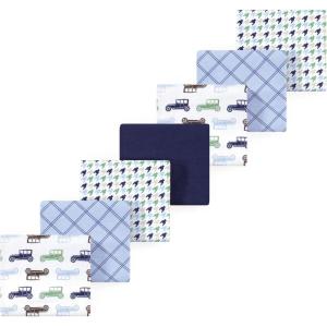 image:imageLuvable Friends Little Treasure Flannel Receiving Blankets 7pkSky Blue Vehicles