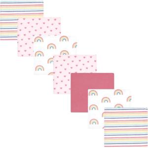 image:imageLuvable Friends Little Treasure Flannel Receiving Blankets 7pkSweet Rainbow