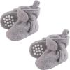 image:imageLuvable Friends Baby Cozy Fleece Booties MultipackHeather Gray 2piece