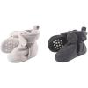 image:imageLuvable Friends Boy Cozy Fleece Booties 2Pack Gray Charcoal Heather 612 Months