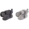 image:imageLuvable Friends Girl Cozy Fleece Booties 2Pack Charcoal Heather Neutral Gray 1218 Months