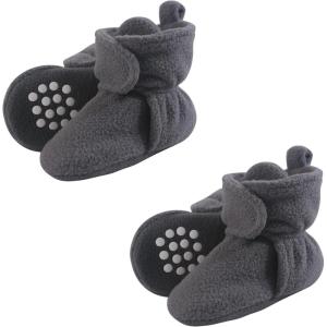 image:imageLuvable Friends Baby Cozy Fleece Booties MultipackCharcoal 2piece