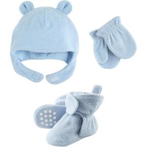 image:imageLuvable Friends Fleece Winter Hat Mittens and Booties SetLight Blue
