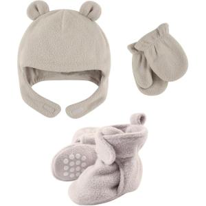 image:imageLuvable Friends Fleece Winter Hat Mittens and Booties SetLight Gray