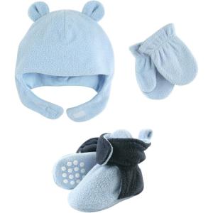 image:imageLuvable Friends Fleece Winter Hat Mittens and Booties SetNavy