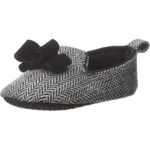 image:imageLuvable Friends Tweed Slipper Ballet Flat InfantGrayBlack