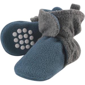 image:imageLuvable Friends Unisex Baby Cozy Fleece BootiesCoronet Blue Heather Charcoal