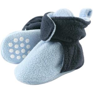 image:imageLuvable Friends Unisex Baby Cozy Fleece BootiesLight Blue Navy