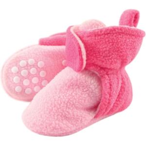image:imageLuvable Friends Unisex Baby Cozy Fleece BootiesLight Pink Dark Pink