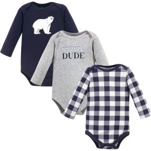 image:imageLuvable Friends Hudson Baby Bodysuits 3pkWinter White