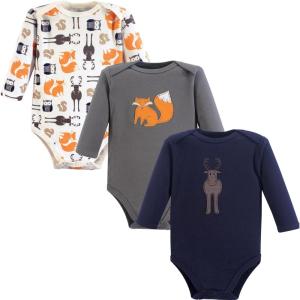 image:imageLuvable Friends Hudson Baby Bodysuits 3pkWoodland Gray