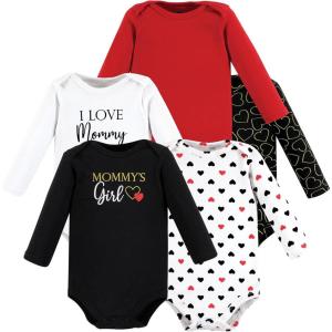 image:imageLuvable Friends Hudson Baby Bodysuits 5pkGirl Mom Red and Black