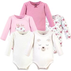 image:imageLuvable Friends Hudson Baby Bodysuits 5pkPink Bear Blossoms