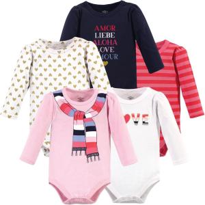 image:imageLuvable Friends Hudson Baby Bodysuits 5pkPink Scarf