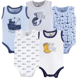 image:imageLuvable Friends Hudson Baby Sleeveless BodysuitsCoastal Blue