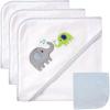 image:imageLuvable Friends Unisex Baby Hooded Towel and Washcloth Blue Whale One SizeBlue Elephant