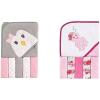 image:imageLuvable Friends Girl Hooded Towel with Five Washcloths 2Pack Penguin Tropical OctopusPenguin Tropical Octopus