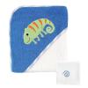 image:imageLuvable Friends Tropical Hooded Towel and Washcloth Blue Lizard