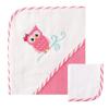 image:imageLuvable Friends Unisex Baby Cotton Hooded Towel and Washcloth Fish One SizeOwl