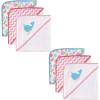 image:imageLuvable Friends Unisex Baby Cotton Terry Hooded Towels Foxy 6Piece One SizePink 6piece