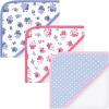 image:imageLuvable Friends Unisex Baby Cotton Terry Hooded Towels Foxy One SizeFloral