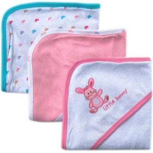 image:imageLuvable Friends 3 Pack Hooded Towels Pink