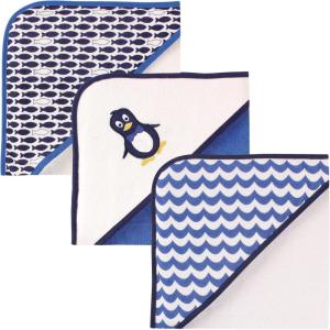 image:imageLuvable Friends Unisex Baby Cotton Terry Hooded Towels Foxy One SizeMr Penguin