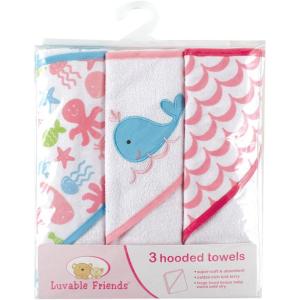 image:imageLuvable Friends Unisex Baby Cotton Terry Hooded Towels Foxy One SizePink
