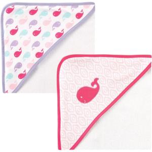 image:imageLuvable Friends Unisex Baby Cotton Terry Hooded Towels Foxy One SizePink Whale