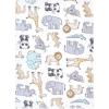 image:imageLuvable Friends Hudson Baby Flannel Burp Cloths 12pk Jungle SafariKangaroo Pastel