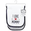 image:imageLuvable Friends Unisex Baby Cotton Burp Cloths with Fiber Filling Blue Boy Mommy One SizeHearts Boy Mommy