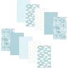 image:imageLuvable Friends Hudson Baby Flannel Burp Cloths 10pk Cuddle BearsBlue Elephant Journey