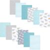image:imageLuvable Friends Hudson Baby Flannel Burp Cloths 12pk Jungle SafariSoft Elephant