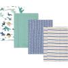 image:imageLuvable Friends Hudson Baby Flannel Burp Cloths 4pk Woodland ForestDino Pals