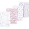 image:imageLuvable Friends Hudson Baby Flannel Burp Cloths 4pk Woodland ForestDreamy Unicorn