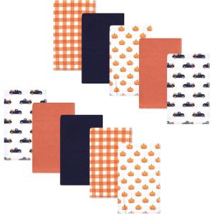 image:imageLuvable Friends Hudson Baby Flannel Burp Cloths 10pk Cuddle BearsAutumn Pumpkin Truck