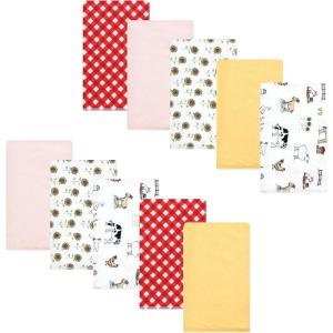 image:imageLuvable Friends Hudson Baby Flannel Burp Cloths 10pk Cuddle BearsBarnyard Farm