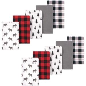 image:imageLuvable Friends Hudson Baby Flannel Burp Cloths 10pk Cuddle BearsBuffalo Plaid Moose