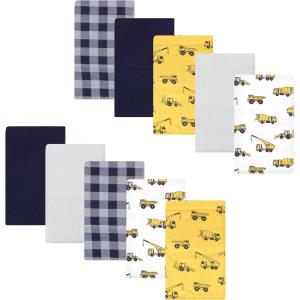 image:imageLuvable Friends Hudson Baby Flannel Burp Cloths 10pk Cuddle BearsBulldozer