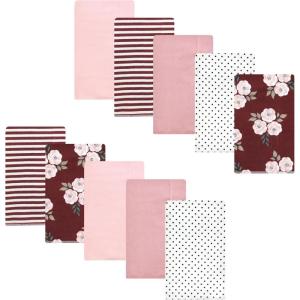 image:imageLuvable Friends Hudson Baby Flannel Burp Cloths 10pk Cuddle BearsBurgundy Flower