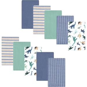 image:imageLuvable Friends Hudson Baby Flannel Burp Cloths 10pk Cuddle BearsDino Pals