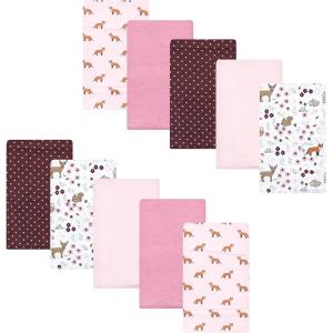 image:imageLuvable Friends Hudson Baby Flannel Burp Cloths 10pk Cuddle BearsForest Woodland