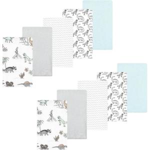 image:imageLuvable Friends Hudson Baby Flannel Burp Cloths 10pk Cuddle BearsGray Dinosaur Journey