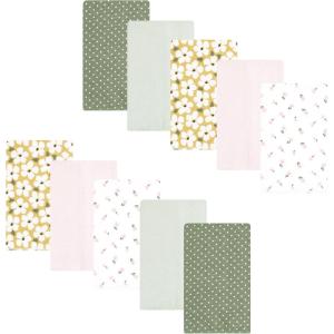 image:imageLuvable Friends Hudson Baby Flannel Burp Cloths 10pk Cuddle BearsGreen Garden