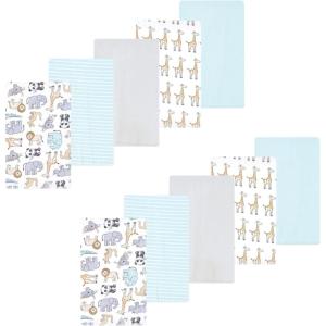 image:imageLuvable Friends Hudson Baby Flannel Burp Cloths 10pk Cuddle BearsKangaroo Pastel