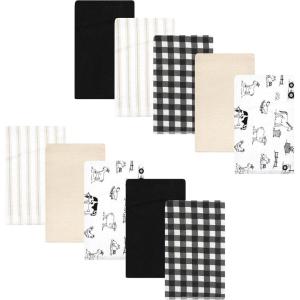 image:imageLuvable Friends Hudson Baby Flannel Burp Cloths 10pk Cuddle BearsNeutral Farm Animals