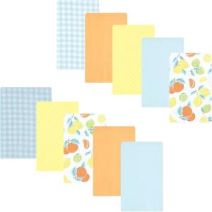 image:imageLuvable Friends Hudson Baby Flannel Burp Cloths 10pk Cuddle BearsPastel Citrus