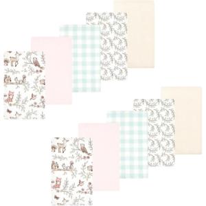 image:imageLuvable Friends Hudson Baby Flannel Burp Cloths 10pk Cuddle BearsPink Forest Friends