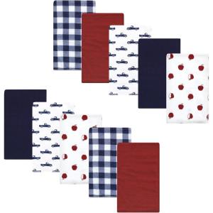 image:imageLuvable Friends Hudson Baby Flannel Burp Cloths 10pk Cuddle BearsRed Apple Orchard